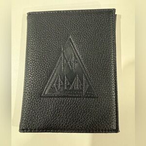 NEW Black Def Leppard Embossed Vegan Leather Passport Holder